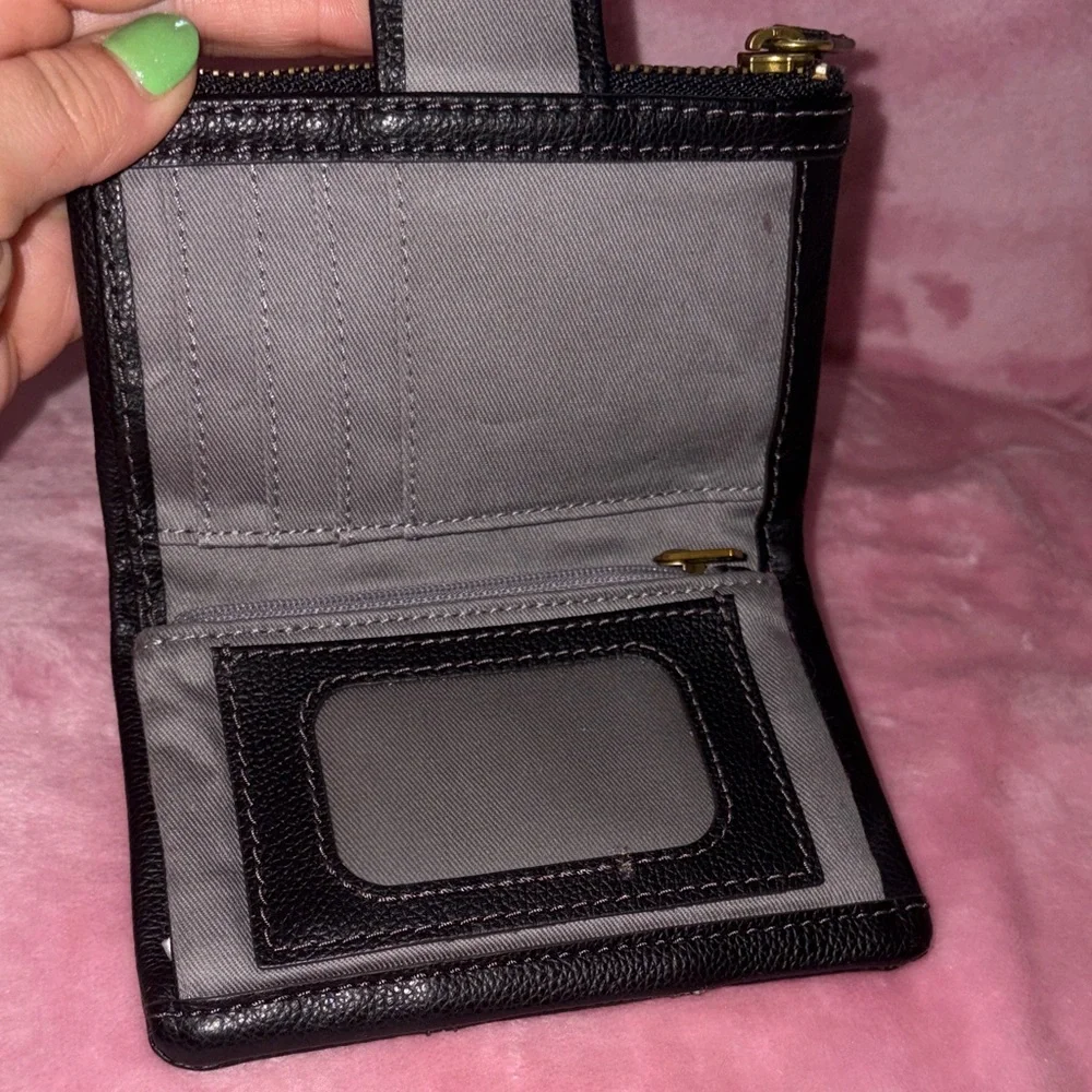 Fossil Multifunction Black Leather Wallet NWOT - Picture 6 of 9